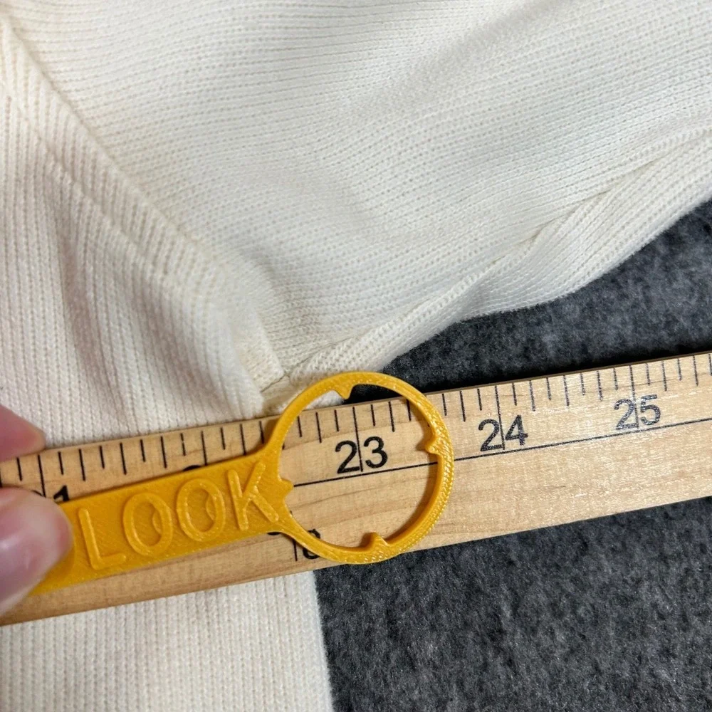 Lauren Ralph Lauren Womens Full Zip Jacket Cream Size L Ski Team Distressed - Picture 14 of 15